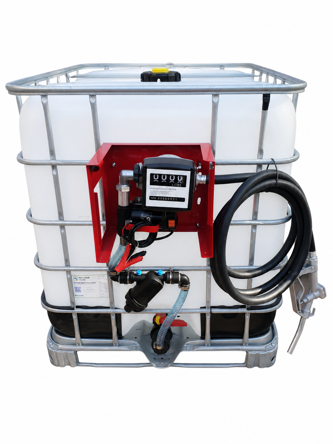 1000L Diesel Bowser with 40L/min 12v Pump & Dirt Trap Filter