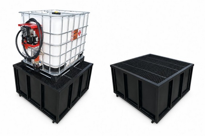 IBC-Flowbin 1125L Steel Bund Spill Cage