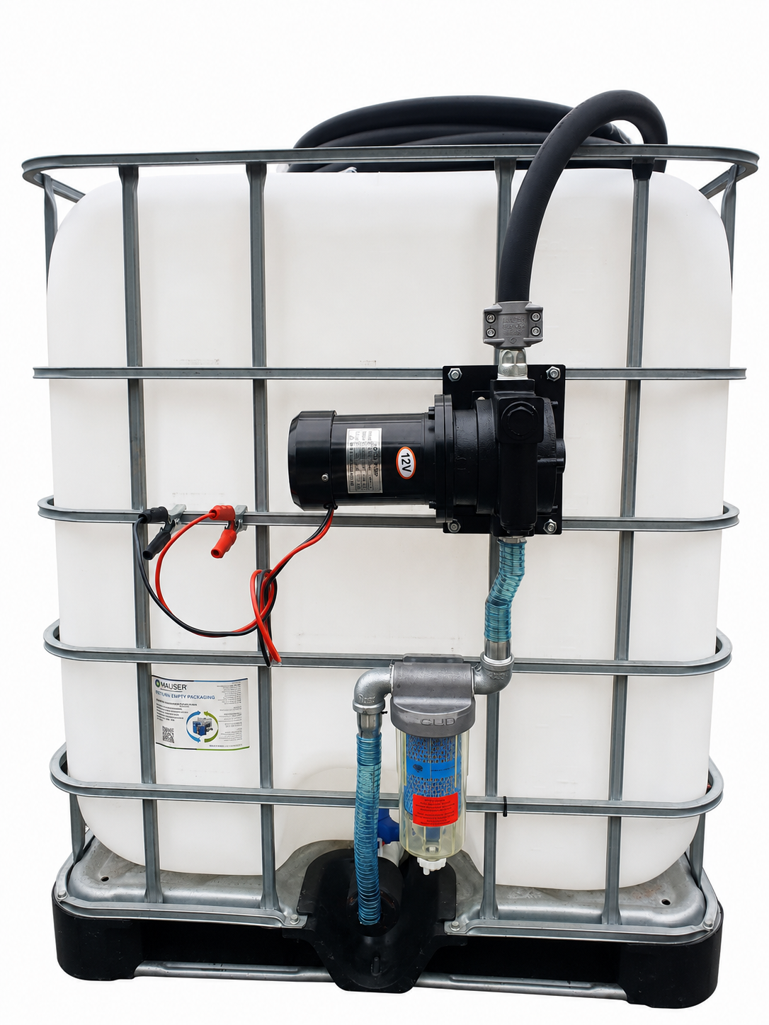 1000L Diesel Bowser with 100L/min 12v OR 220V Pump & Water Captor Filter